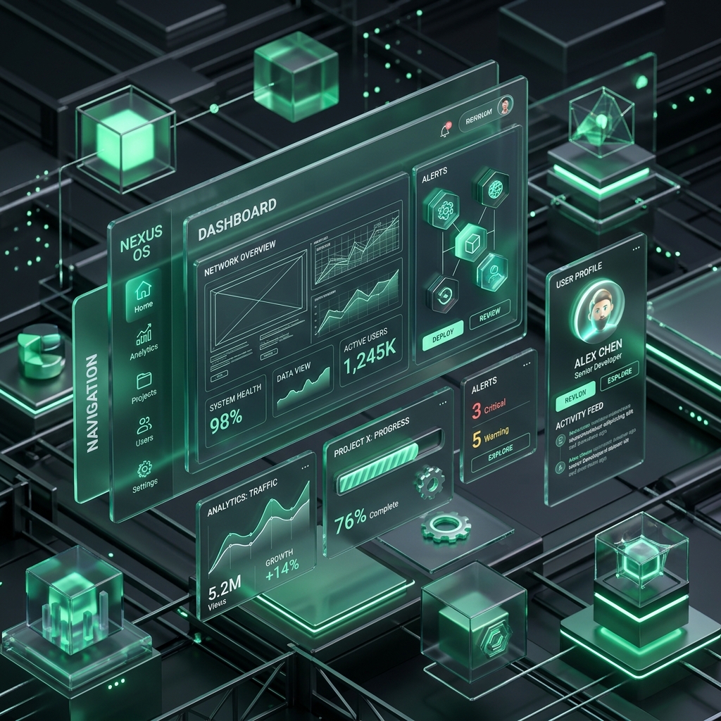 3D UI/UX Design & Spatial WebGL Showcase