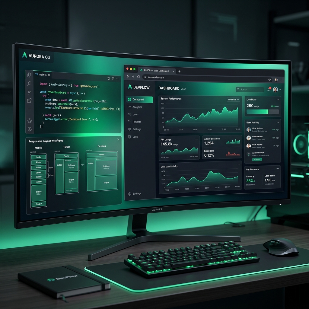 Web Development & Cloud Dashboard Showcase